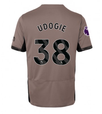 Tottenham Hotspur Destiny Udogie #38 Tercera Equipación Mujer 2023-24 Manga Corta